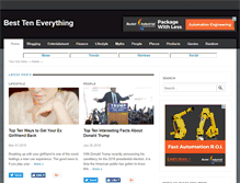 Tablet Screenshot of bestteneverything.com